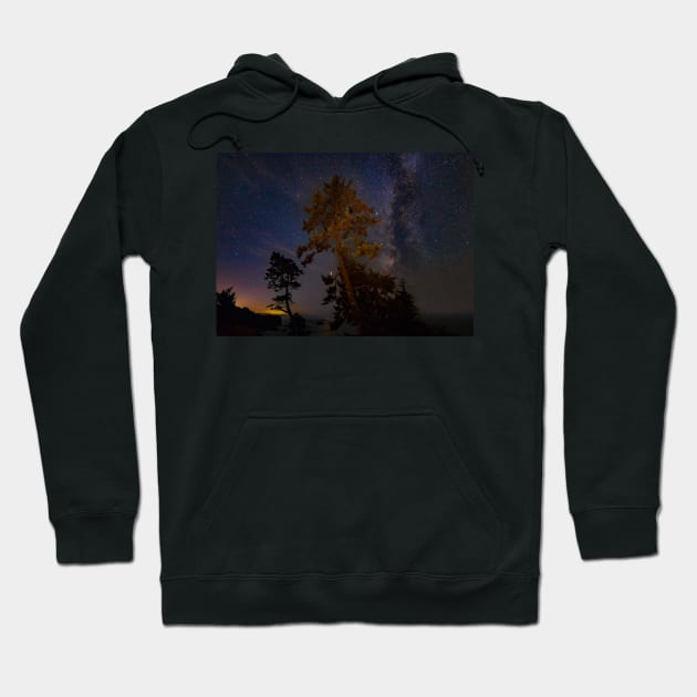 Milky Way Over the Pacific Hoodie by JeffreySchwartz